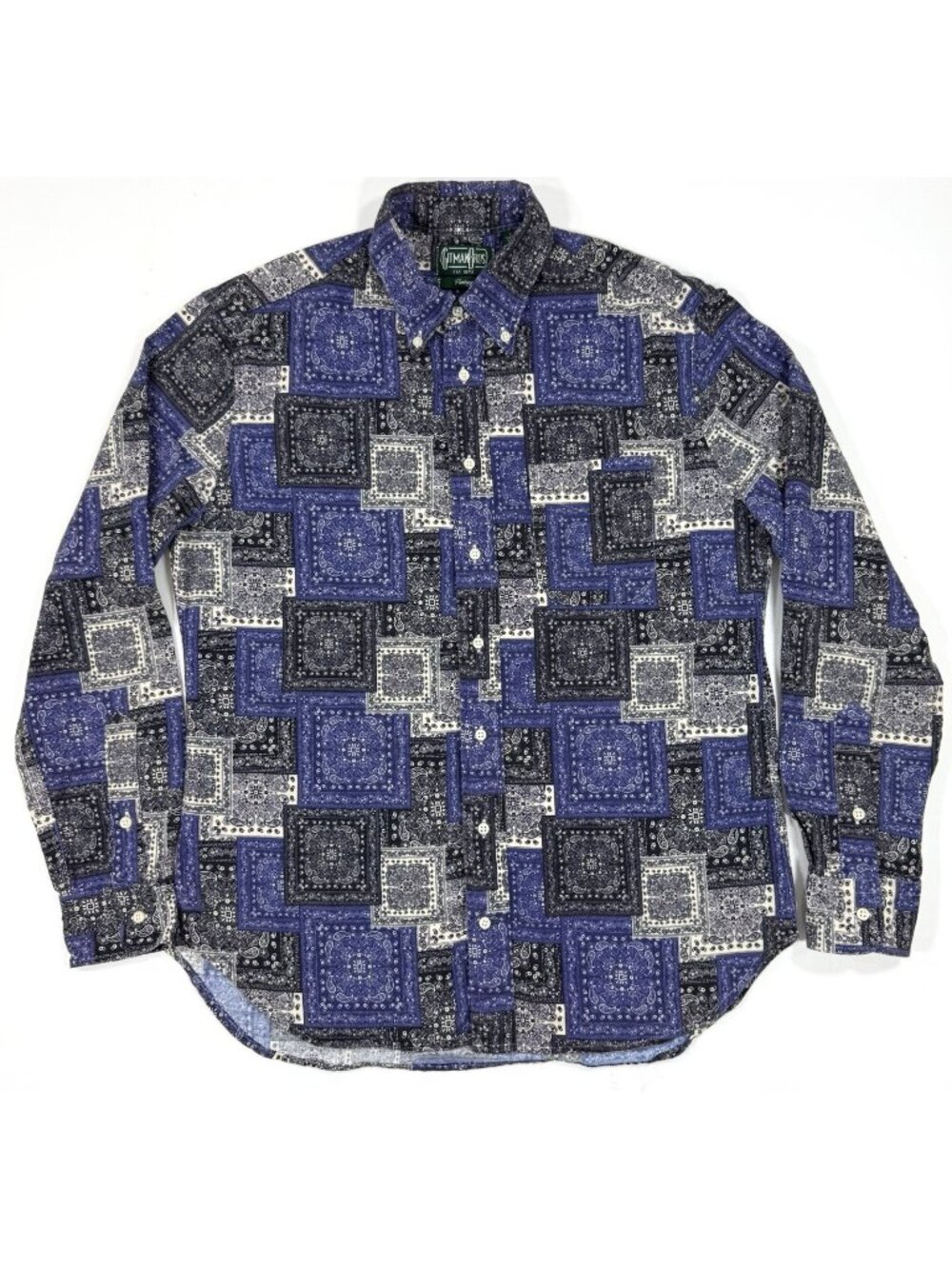 Gitman Bros Vintage Mens Button Down Shirt Made In USA Sz Large Bandana Paisley